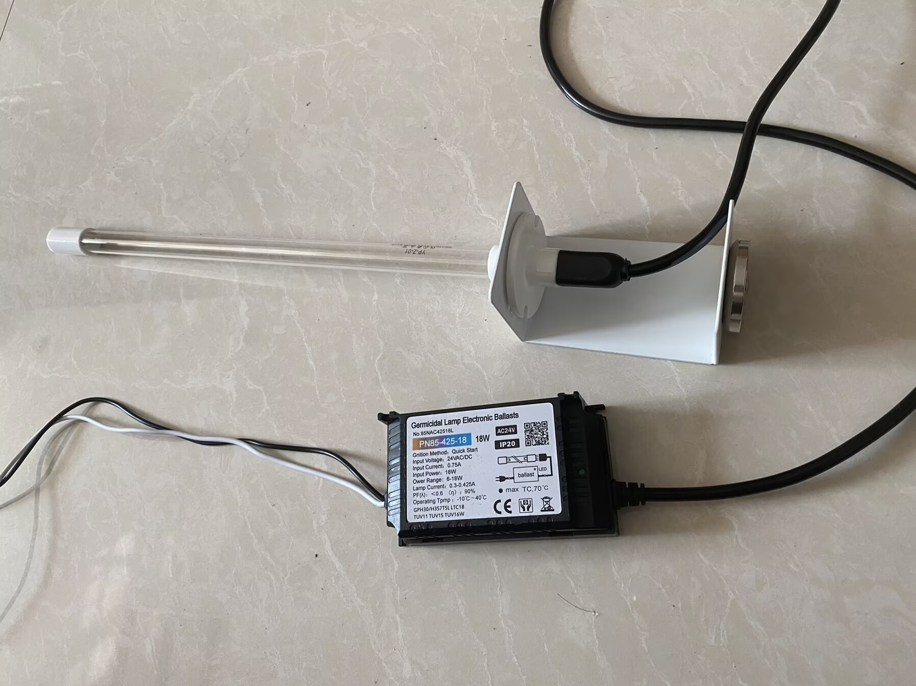 24V U Mount Uv Cleanser with Magnet 14" Indoor air Dust HAVC Lights Germicidal Ultraviolet air Purifier Uv Lights Bulb 357mm